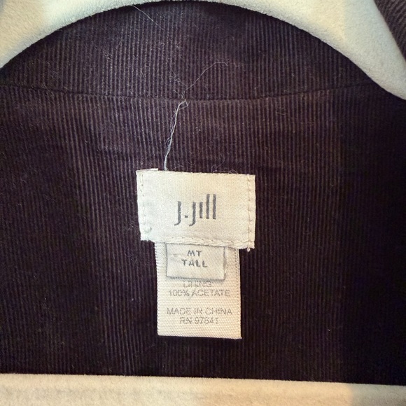 Vintage J. Jill Black Corduroy Jacket with Embroidery Details - Picture 4 of 5